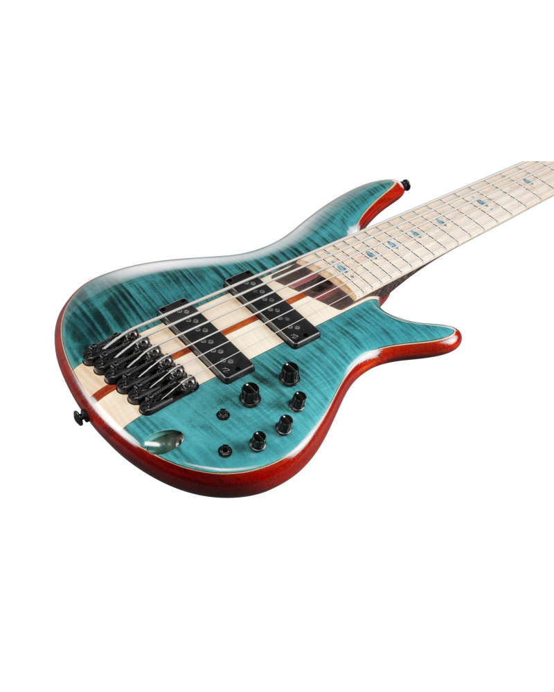 Ibanez 1B-SR1426BCGL Premium SR Electric Bass 6-String - Caribbean Green Low Gloss + Gig Bag