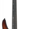 Ibanez SRH500F-NNF Bass Workshop SR Semi-Hollow Body Bass 4-String Fretless, AERIUM - Natural Browned Burst Flat