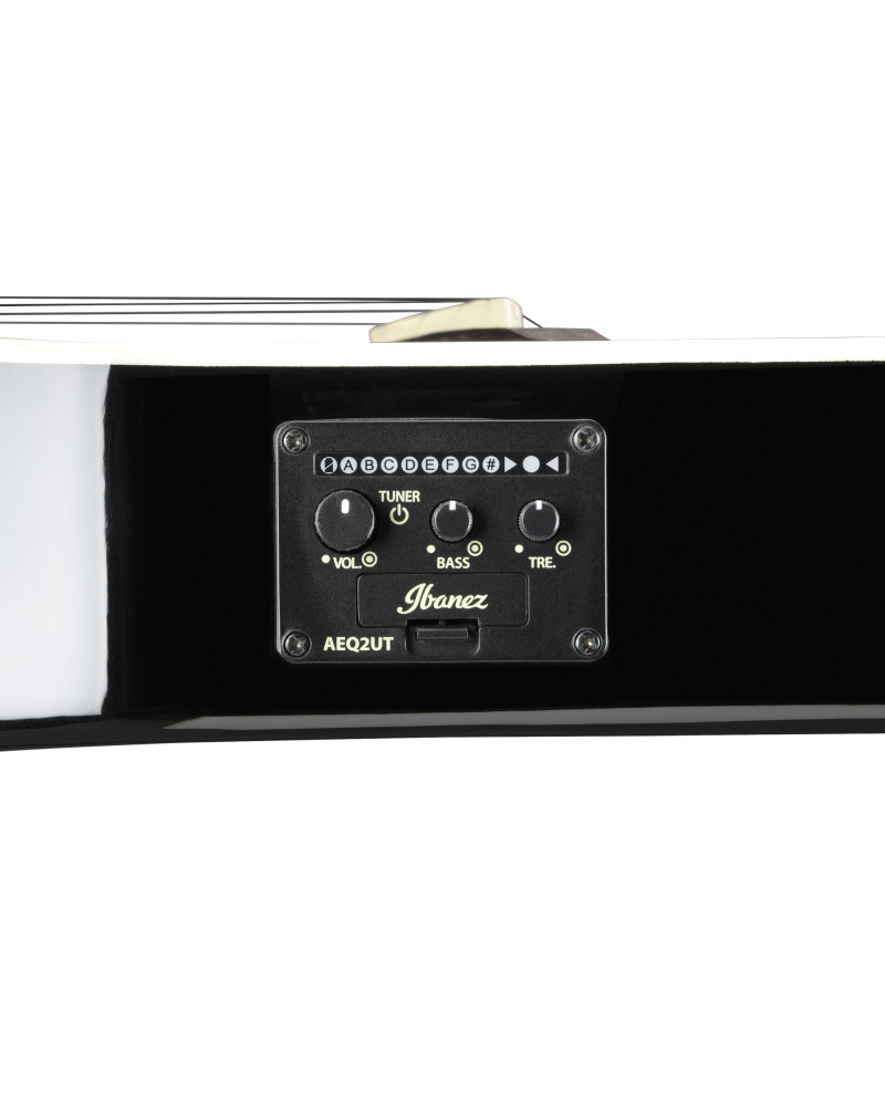 Ibanez 1B-UICT10-BK Iceman Body Shape Tenor Ukulele w/Electronics 4 Strings - Black High Gloss