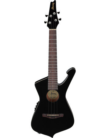 Ibanez 1B-UICT10-BK Iceman Body Shape Tenor Ukulele w/Electronics 4 Strings - Black High Gloss