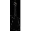 Ibanez 1B-UICT10-BK Iceman Body Shape Tenor Ukulele w/Electronics 4 Strings - Black High Gloss