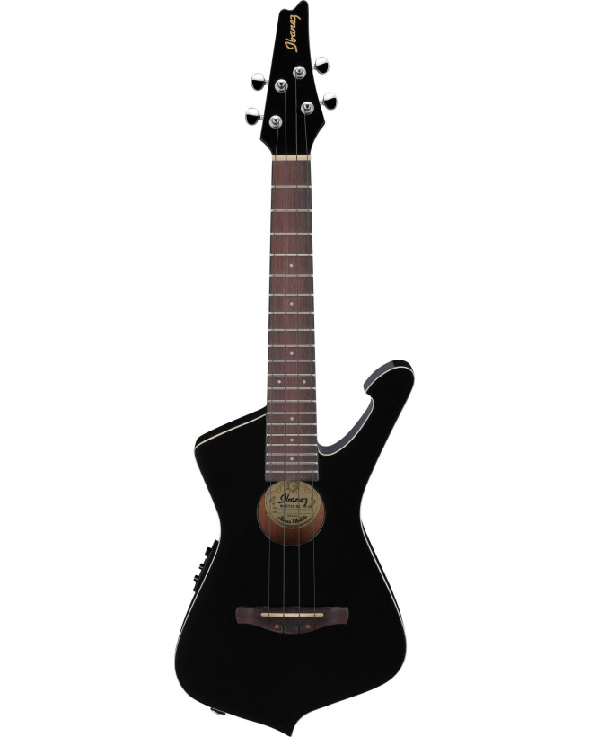 Ibanez 1B-UICT10-BK Iceman Body Shape Tenor Ukulele w/Electronics 4 Strings - Black High Gloss