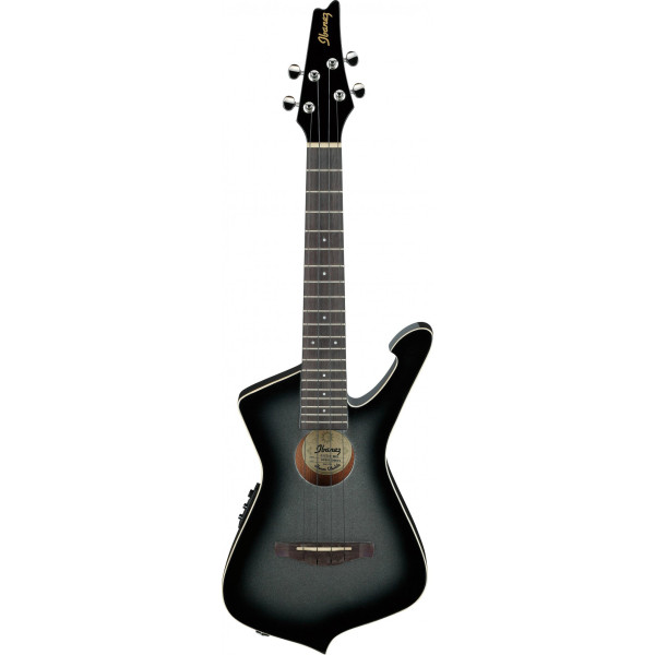 Ibanez UICT10-MGS Iceman Tenor Ukulele 4-String - Metallic Gray Sunburst + Gig Bag