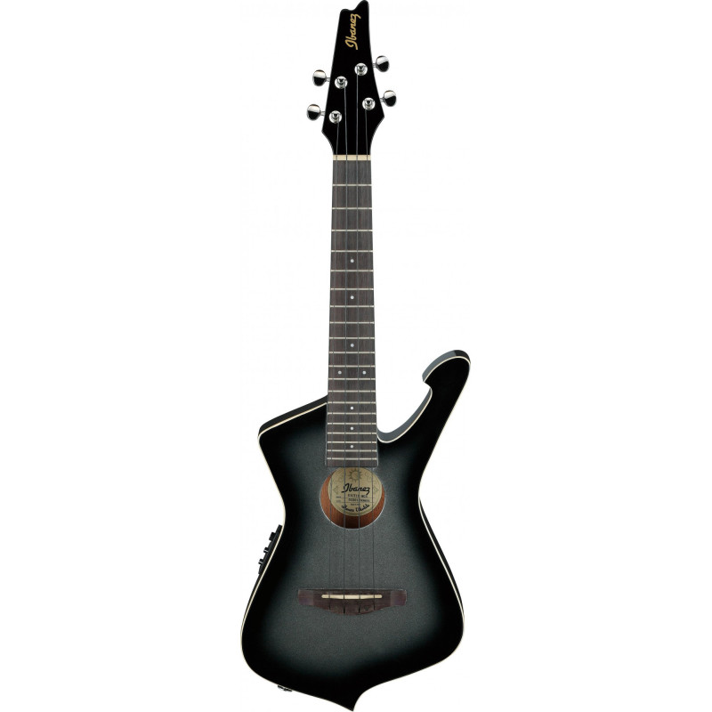 Ibanez UICT10-MGS Iceman Tenor Ukulele 4-String - Metallic Gray Sunburst + Gig Bag