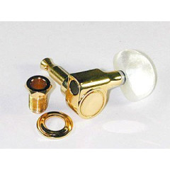 Ibanez 2MH1CG433G machinehead set Die-Cast Pearloid Button - Gold