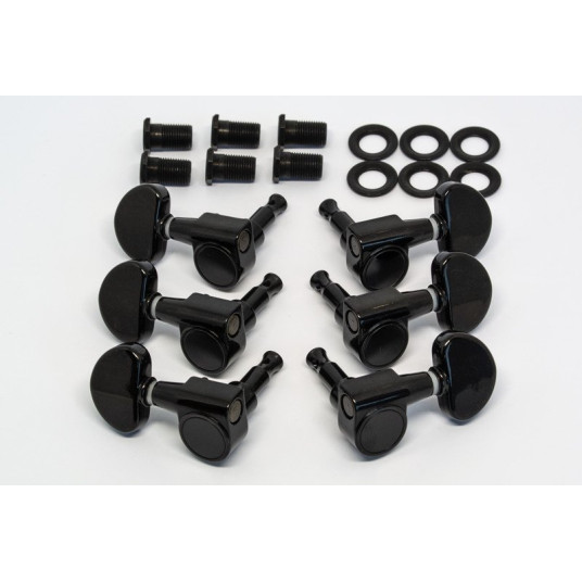 Ibanez 2MH1CG633B die-cast machine head set - Halfmoon Button black