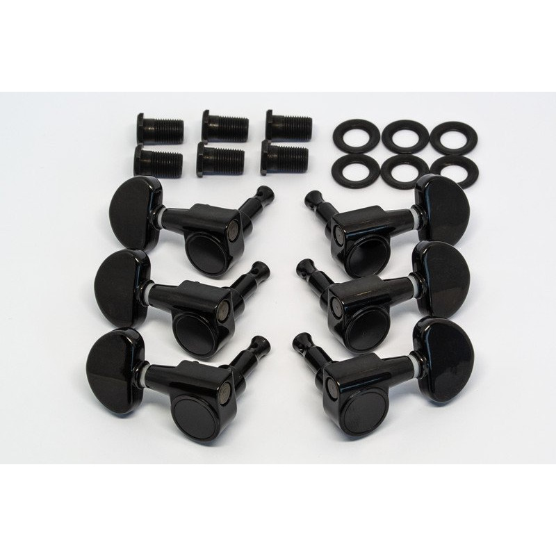 Ibanez 2MH1CG633B die-cast machine head set - Halfmoon Button black