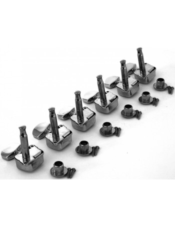 Ibanez 2MH27A0007 covered machine head set L*6 - for GRGM21GB/GRX70DX chrome