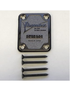 Ibanez 2NJ002-CK Neck Joint Plate - Cosmo Black with cushion plate and screws for RG550 / RG570 / RG565