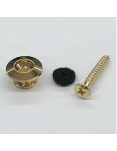 Ibanez 2YSBTSTD16-GD Strap Button Set Gold Black Felt Washer, Screw 4x30mm, For Artcore & Artstar