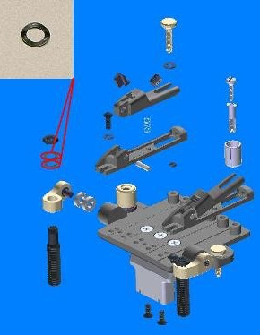 Ibanez 2ZR2-B2 spring washer for tremolo height adjustment bolt for ZR - für ZR Tremolo