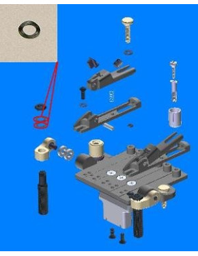 Ibanez 2ZR2-B2 spring washer for tremolo height adjustment bolt for ZR - für ZR Tremolo
