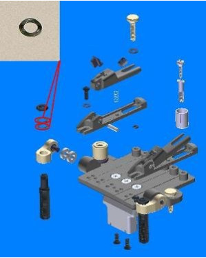 Ibanez 2ZR2-B2 spring washer for tremolo height adjustment bolt for ZR - für ZR Tremolo