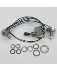 Ibanez 3CA3T110R-BN Circuit Assembly - 3 way toggle, black cap, nickel, 1 volume 1 tone