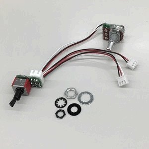 Ibanez 3EMVP1SP-SB Preamp Module - Piezo Volume, 10k, 3 way pickup select SW (BK mini), Solid shaft