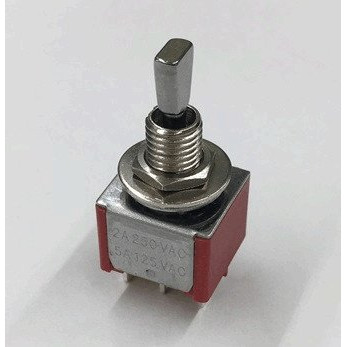 Ibanez 3SWN3N001-N Mini Toggle Switch 3 Wege for Tri-sound On/On/On - nickel with nickel washer & nut