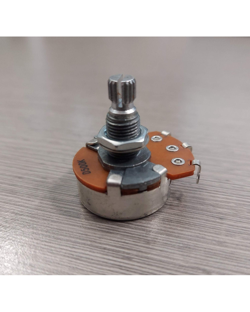 Ibanez 3VR1C500DS poti  (500 K/D-CURV) - 24mm, 14mm length spline shaft for SIGNATURE/GIO/RG models