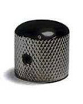 Ibanez 4KB1C1K metal dome screw lock control knob - cosmo black for selected ibanez bass models