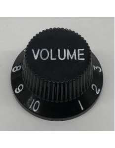 Ibanez 4KBHV001-BKW Volume Control Knob Hat Type,Black w/White Letters for GRGM21, IJRX20U, PGMM21/31