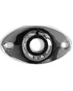 Ibanez 4PT1CJP2K oval jack plate - cosmo black for selected RG series models