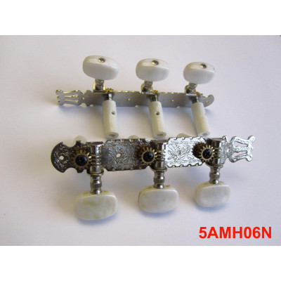 Ibanez 1B-5AMH06N Machinehead: chrome with pearl knob for nylon guitar - Discontinued & stock only. Substitute: 2MC0005L