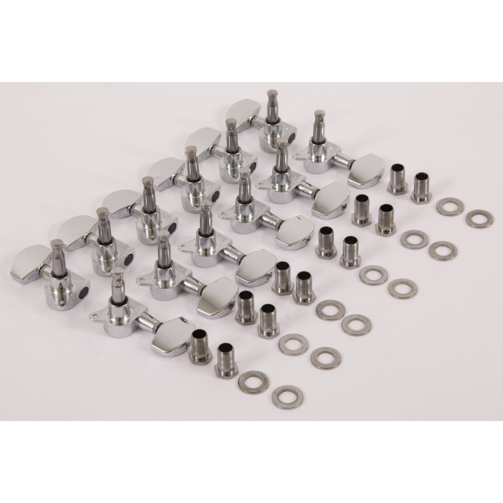 Ibanez 1B-5AMH23B acoustic guitar machine head tuner set - 6 x left/6 x right - chrome - Discontinued & Stock only Subst