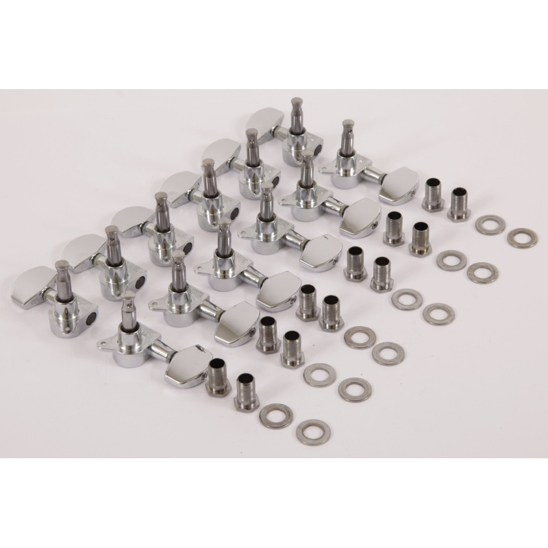 Ibanez 1B-5AMH23B acoustic guitar machine head tuner set - 6 x left/6 x right - chrome - Discontinued & Stock only Subst