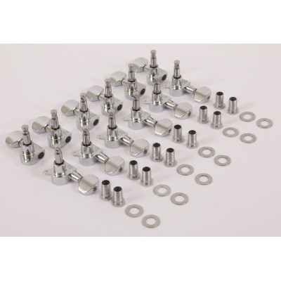 Ibanez 5AMH23E acoustic guitar machine head tuner set - 6 x left/6 x right in chrome