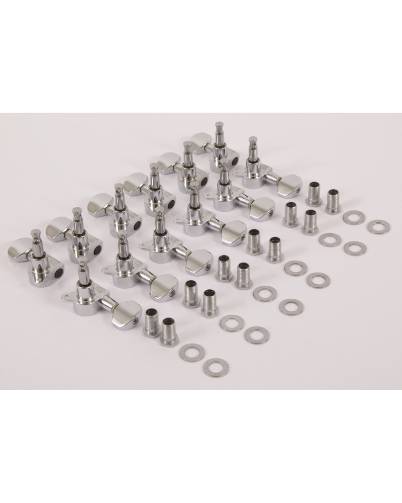 Ibanez 5AMH23E acoustic guitar machine head tuner set - 6 x left/6 x right in chrome
