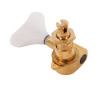 Ibanez 5AMH51AG-L acoustic bass single machine head tuner - 1 x left in gold tone with white plastic button