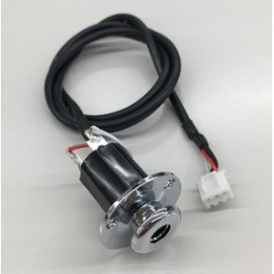 Ibanez 5EJ3Q-CH Outputjack Box Type w/ End Pin Shape Nut, 6.3mm, 3 Pin Con., Chrome,For AEQ-2U