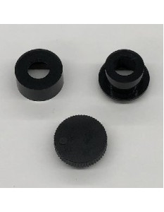 Ibanez 5EMSKOB Control Knob Set knob with pot mounting ring bottom, pot mounting ring top