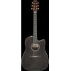 Ibanez AAD361CE-TKR Advanced Acoustic AAD Acoustic Guitar 6-String - Transparent Black High Gloss Top, Bourbon Burst Back & Side