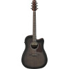 Ibanez AAD70CE-TBN Advanced Acoustic AAD Acoustic Guitar 6-String - Transparent Charcoal Burst Top Natural Open Pore Bac