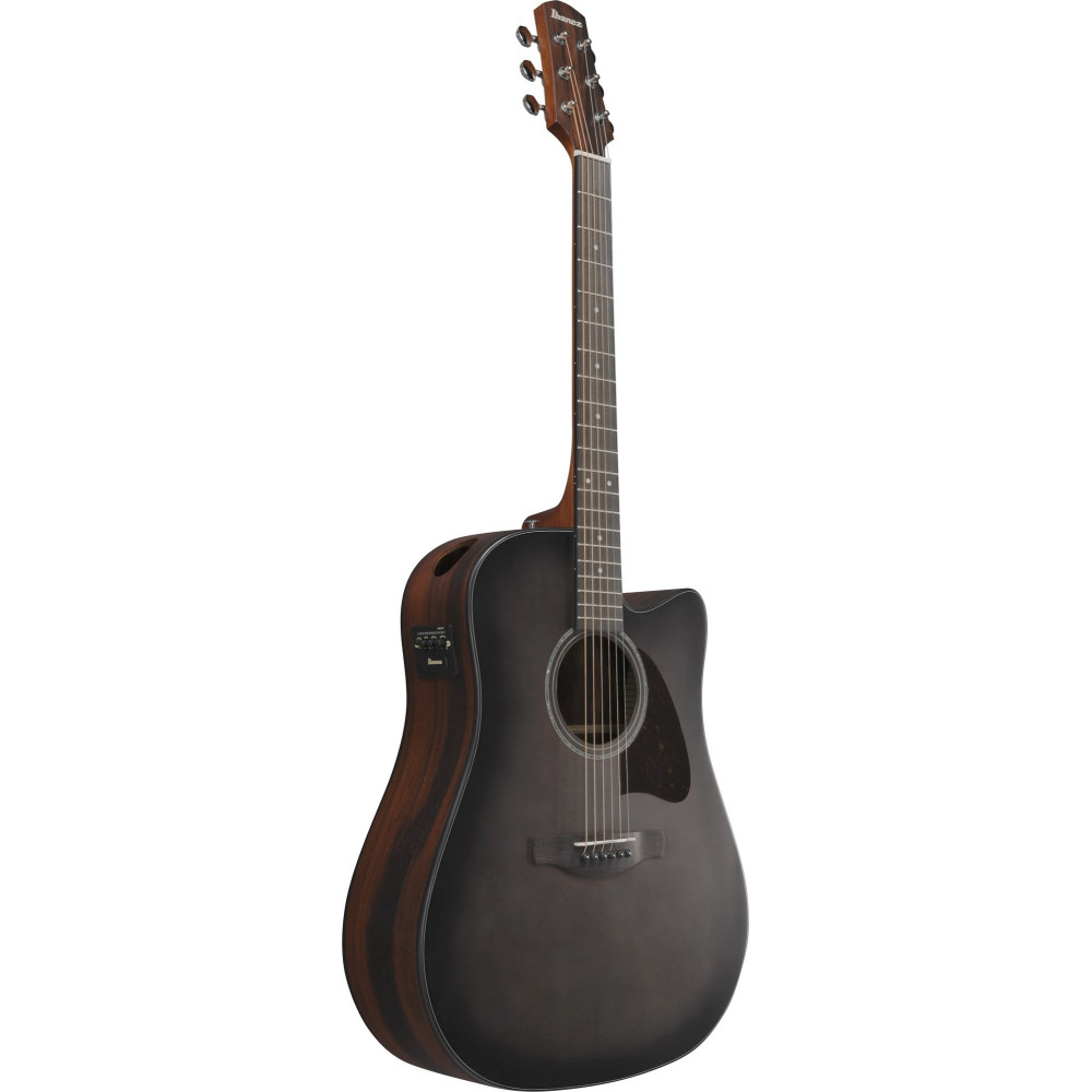 Ibanez AAD70CE-TBN Advanced Acoustic AAD Acoustic Guitar 6-String - Transparent Charcoal Burst Top Natural Open Pore Bac