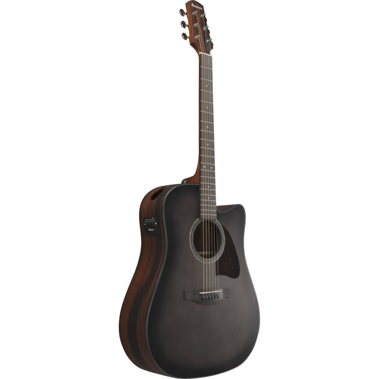 Ibanez AAD70CE-TBN Advanced Acoustic AAD Acoustic Guitar 6-String - Transparent Charcoal Burst Top Natural Open Pore Bac