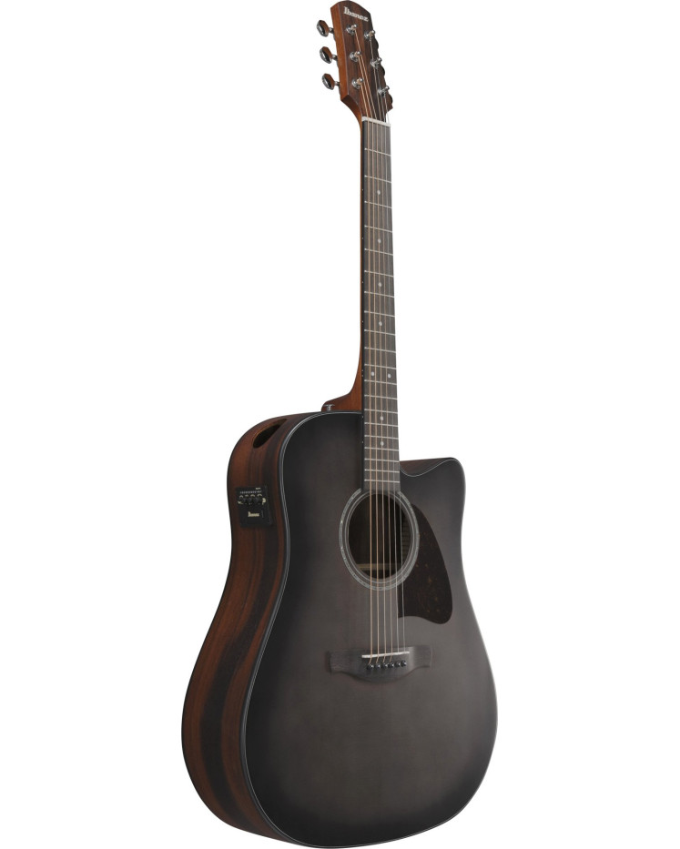 Ibanez AAD70CE-TBN Advanced Acoustic AAD Acoustic Guitar 6-String - Transparent Charcoal Burst Top Natural Open Pore Bac