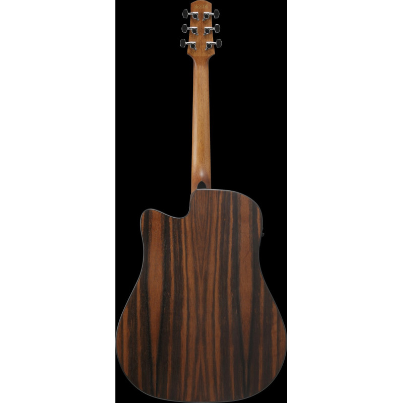 Ibanez AAD70CE-TBN Advanced Acoustic AAD Acoustic Guitar 6-String - Transparent Charcoal Burst Top Natural Open Pore Bac