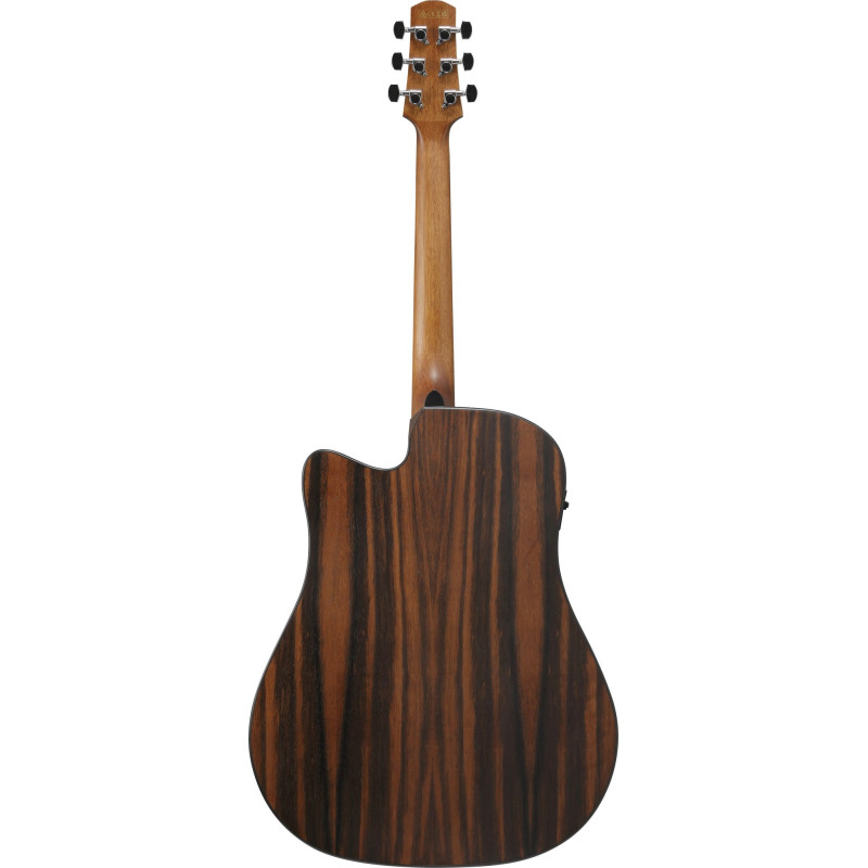 Ibanez AAD70CE-TBN Advanced Acoustic AAD Acoustic Guitar 6-String - Transparent Charcoal Burst Top Natural Open Pore Bac