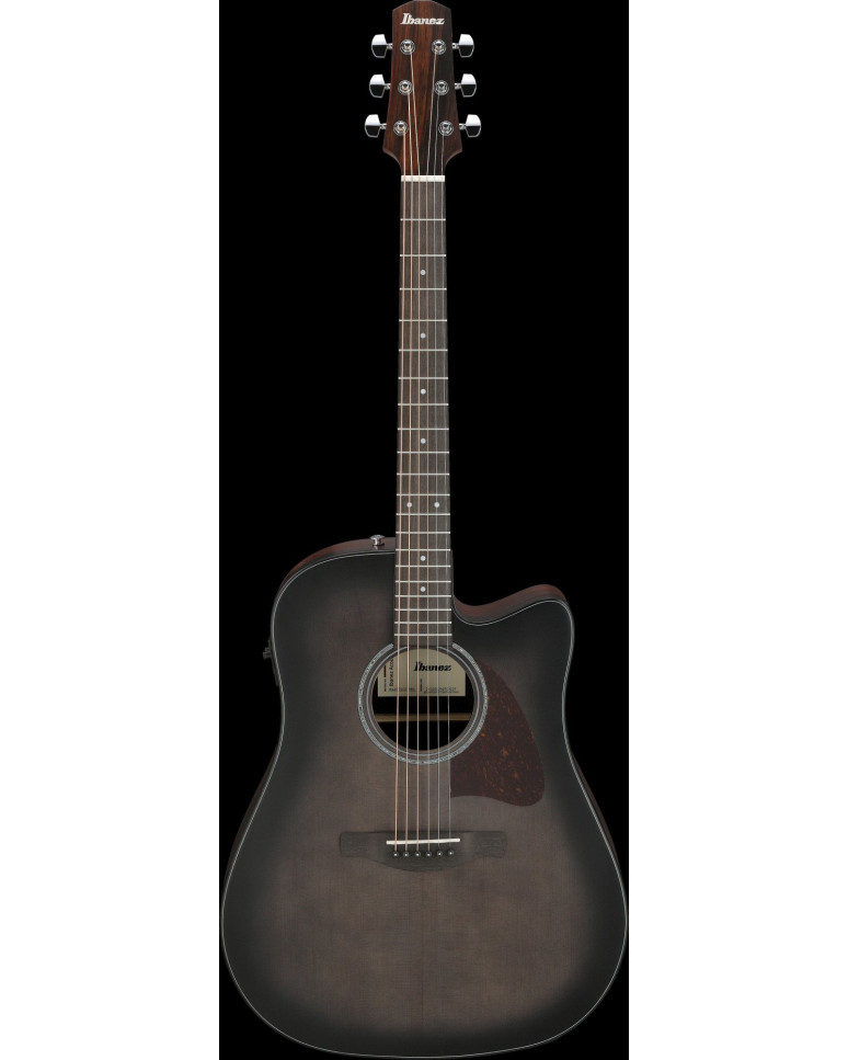 Ibanez AAD70CE-TBN Advanced Acoustic AAD Acoustic Guitar 6-String - Transparent Charcoal Burst Top Natural Open Pore Bac