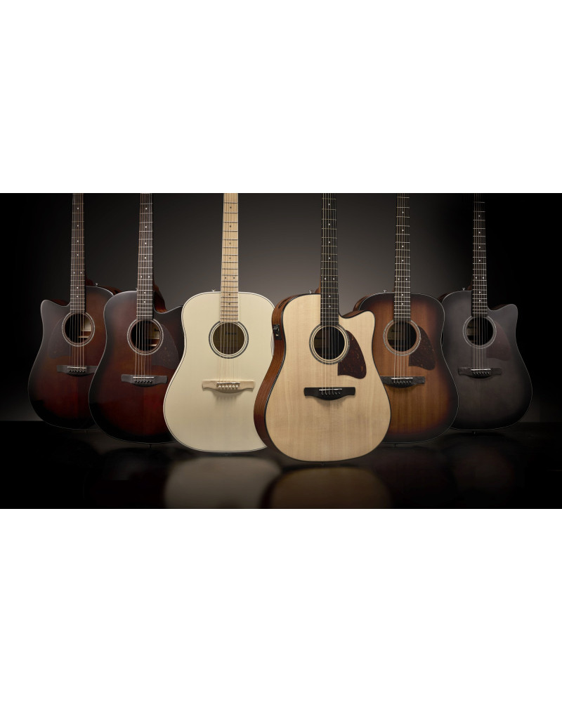 Ibanez AAD70CE-TBN Advanced Acoustic AAD Acoustic Guitar 6-String - Transparent Charcoal Burst Top Natural Open Pore Bac