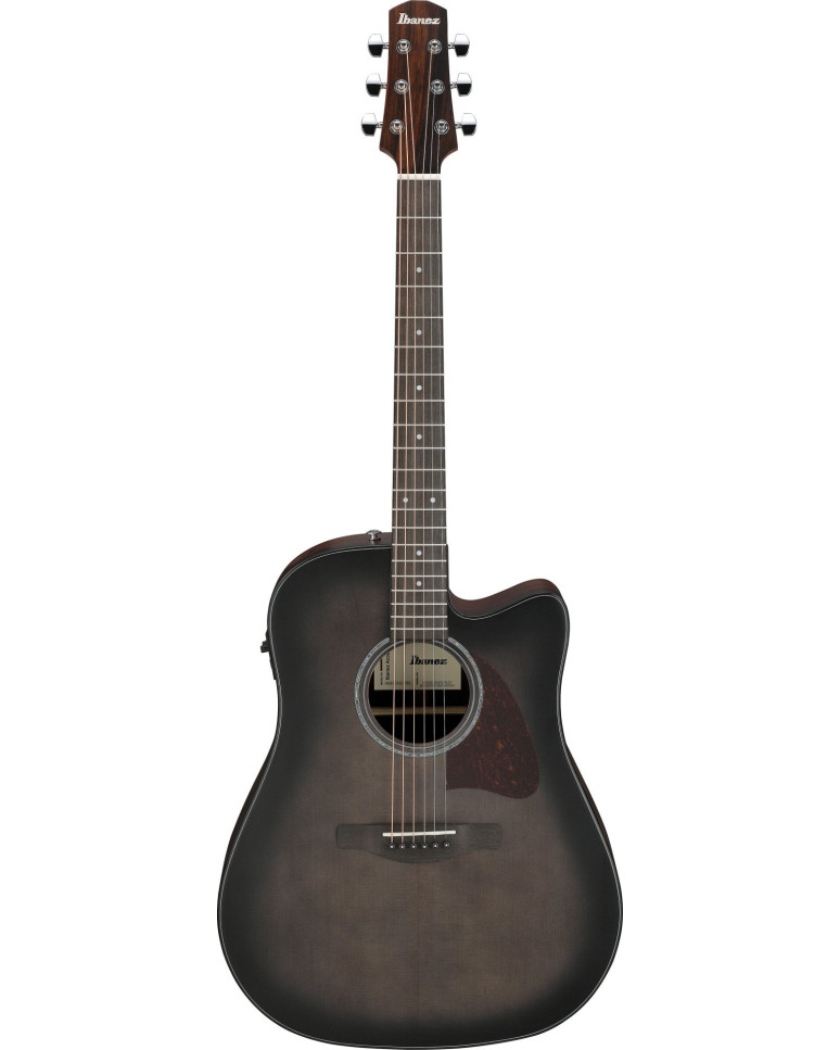 Ibanez AAD70CE-TBN Advanced Acoustic AAD Acoustic Guitar 6-String - Transparent Charcoal Burst Top Natural Open Pore Bac