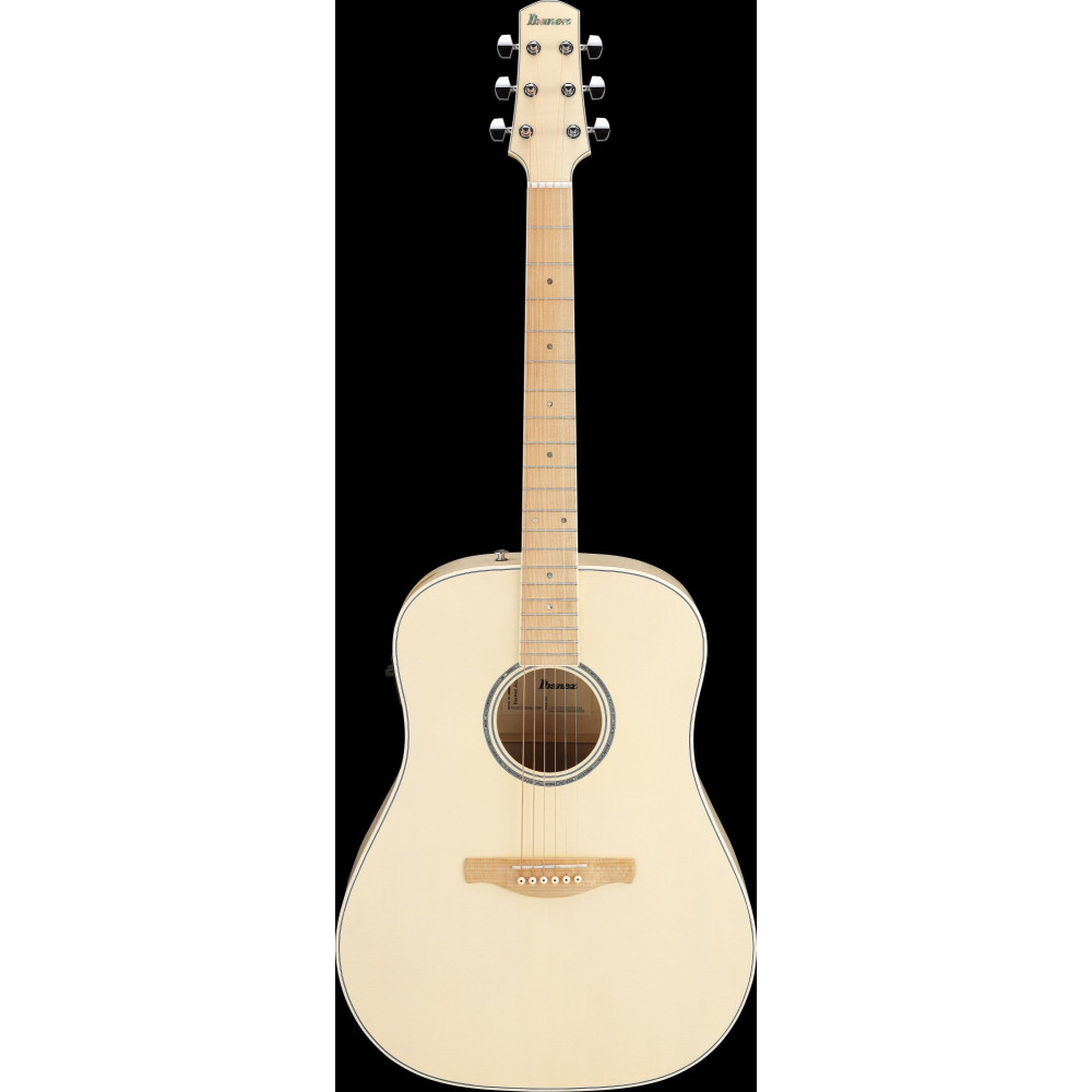 Ibanez AAD77M1E-OAW Advanced Acoustic AAD Acoustic Guitar 6-String - Open Pore Antique White