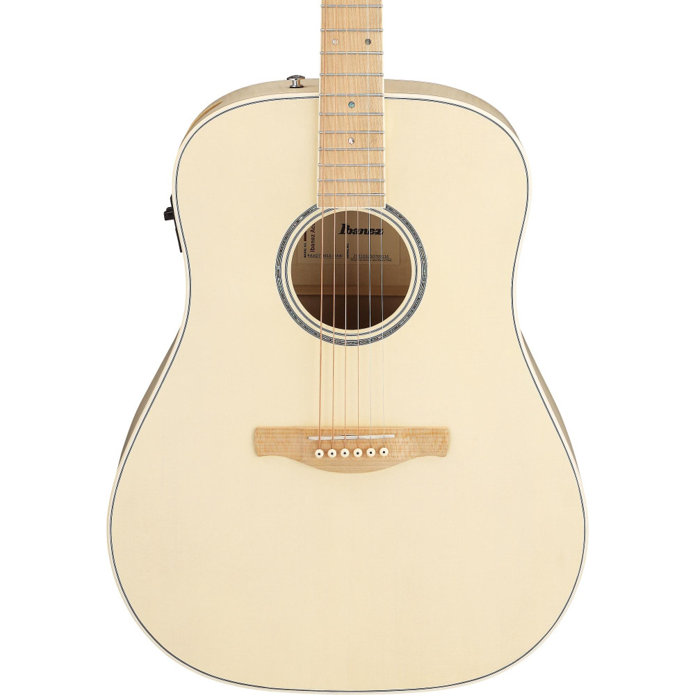 Ibanez AAD77M1E-OAW Advanced Acoustic AAD Acoustic Guitar 6-String - Open Pore Antique White