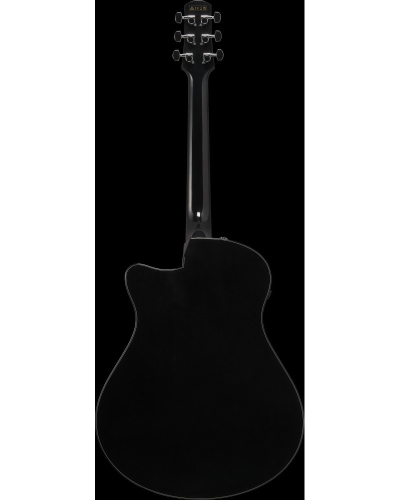 Ibanez AAM340CE-RUB Advanced Acoustic AAM Acoustic Guitar 6-String - Rustic Black High Gloss