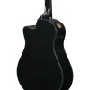 Ibanez AAM340CE-RUB Advanced Acoustic AAM Acoustic Guitar 6-String - Rustic Black High Gloss