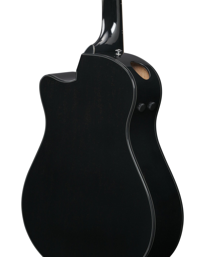 Ibanez AAM340CE-RUB Advanced Acoustic AAM Acoustic Guitar 6-String - Rustic Black High Gloss