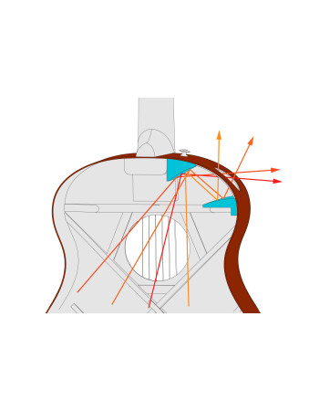 Ibanez AAM370M1CETPA Advanced Acoustic AAM Acoustic Guitar 6-String - Transparent Panda High Gloss