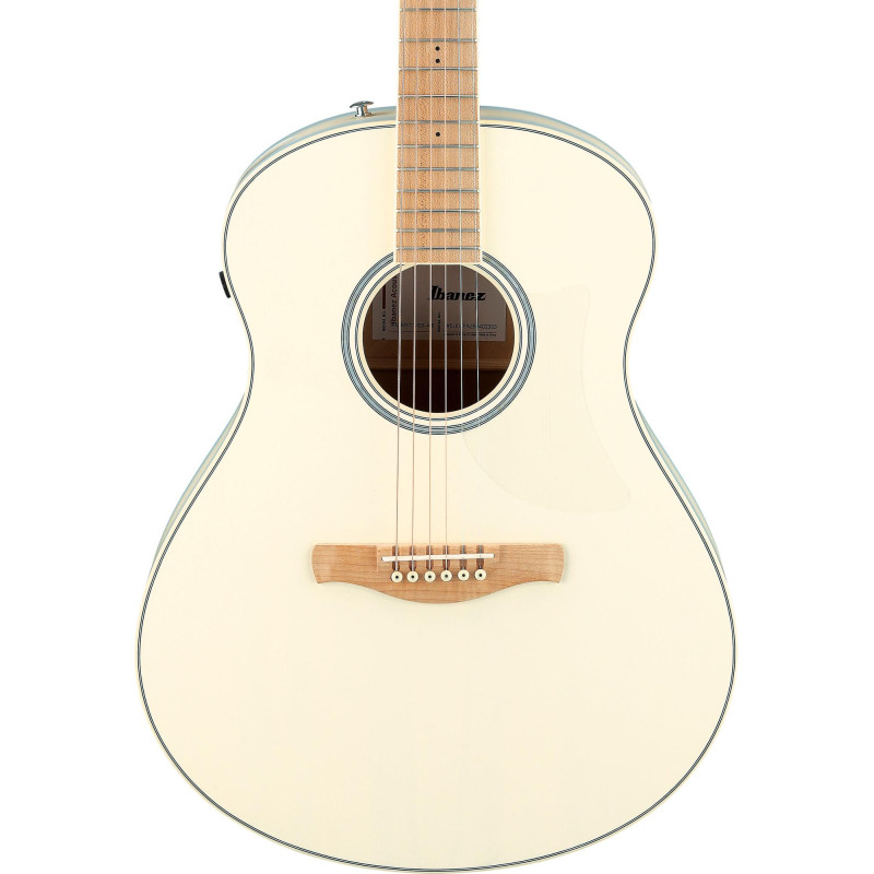 Ibanez AAM370M2E-AIB Advanced Acoustic AAM Acoustic Guitar 6-String - Transparent Antique White Ice Blue Open Pore