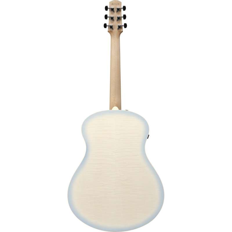 Ibanez AAM370M2E-AIB Advanced Acoustic AAM Acoustic Guitar 6-String - Transparent Antique White Ice Blue Open Pore